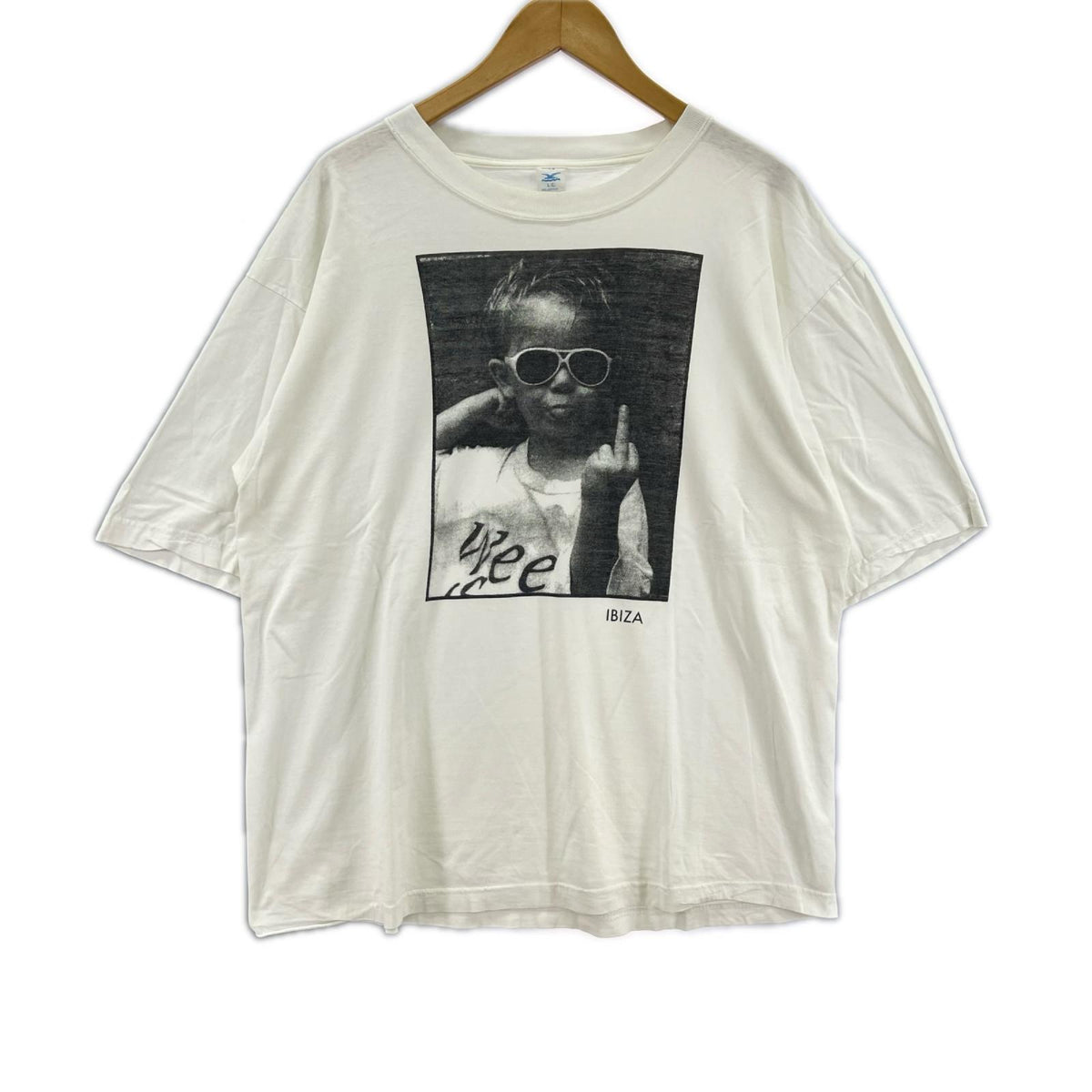 半袖Ｔシャツ 90～00S ﾕｰﾛ ﾌｫﾄTee IBIZA 白 (XL) ホワイト