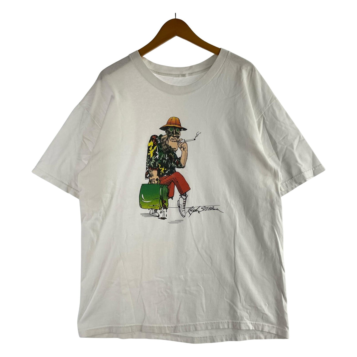 半袖Ｔシャツ 90S ﾗﾙﾌｽﾃｯﾄﾞﾏﾝ ｲﾗｽﾄﾌﾟﾘﾝﾄ 白 ホワイト