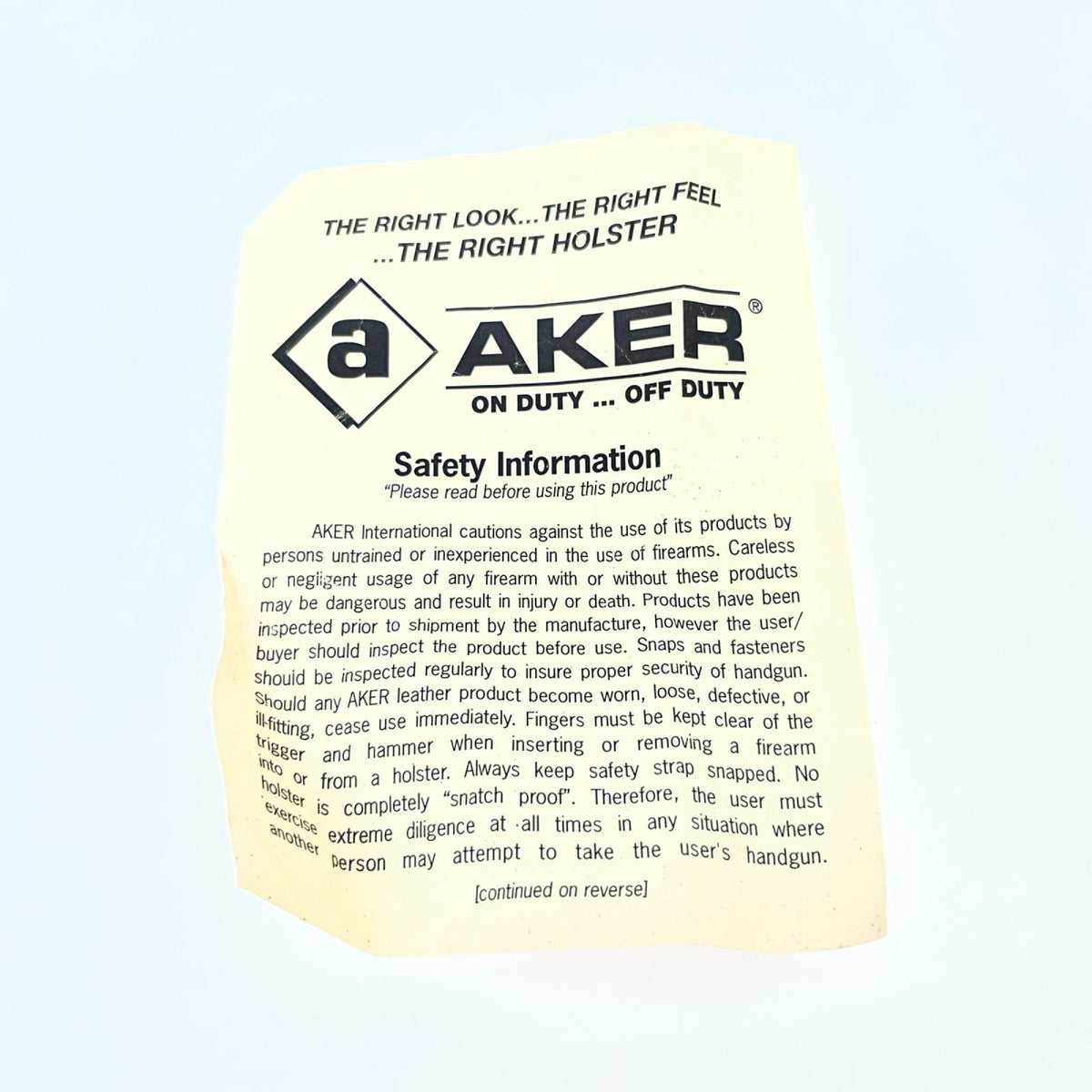AKER社製 レザーホルスター ガン