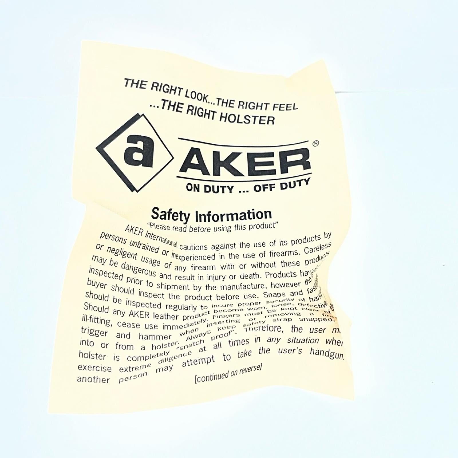 AKER社製 レザーホルスター ガン