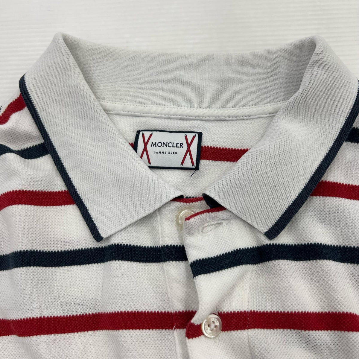 ポロシャツ GAMME BLEU ﾎﾞｰﾀﾞｰﾎﾟﾛｼｬﾂ (L) L