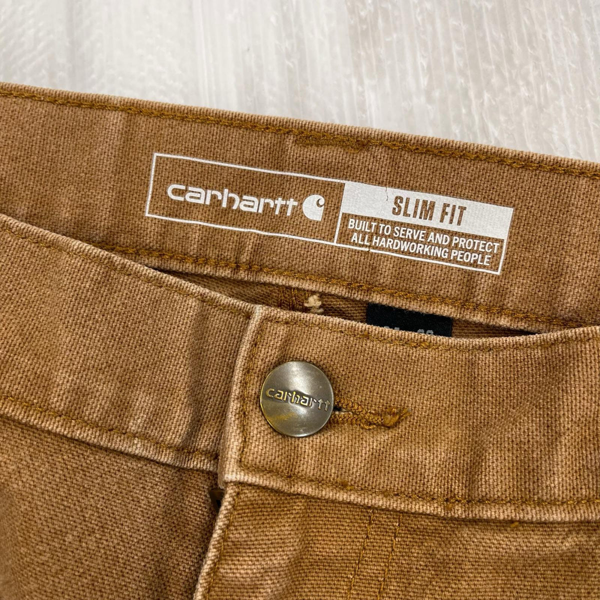 パンツ SLIM FIT ﾀﾞﾌﾞﾙﾆｰﾍﾟｲﾝﾀｰﾊﾟﾝﾂ 茶 34 ブラウン