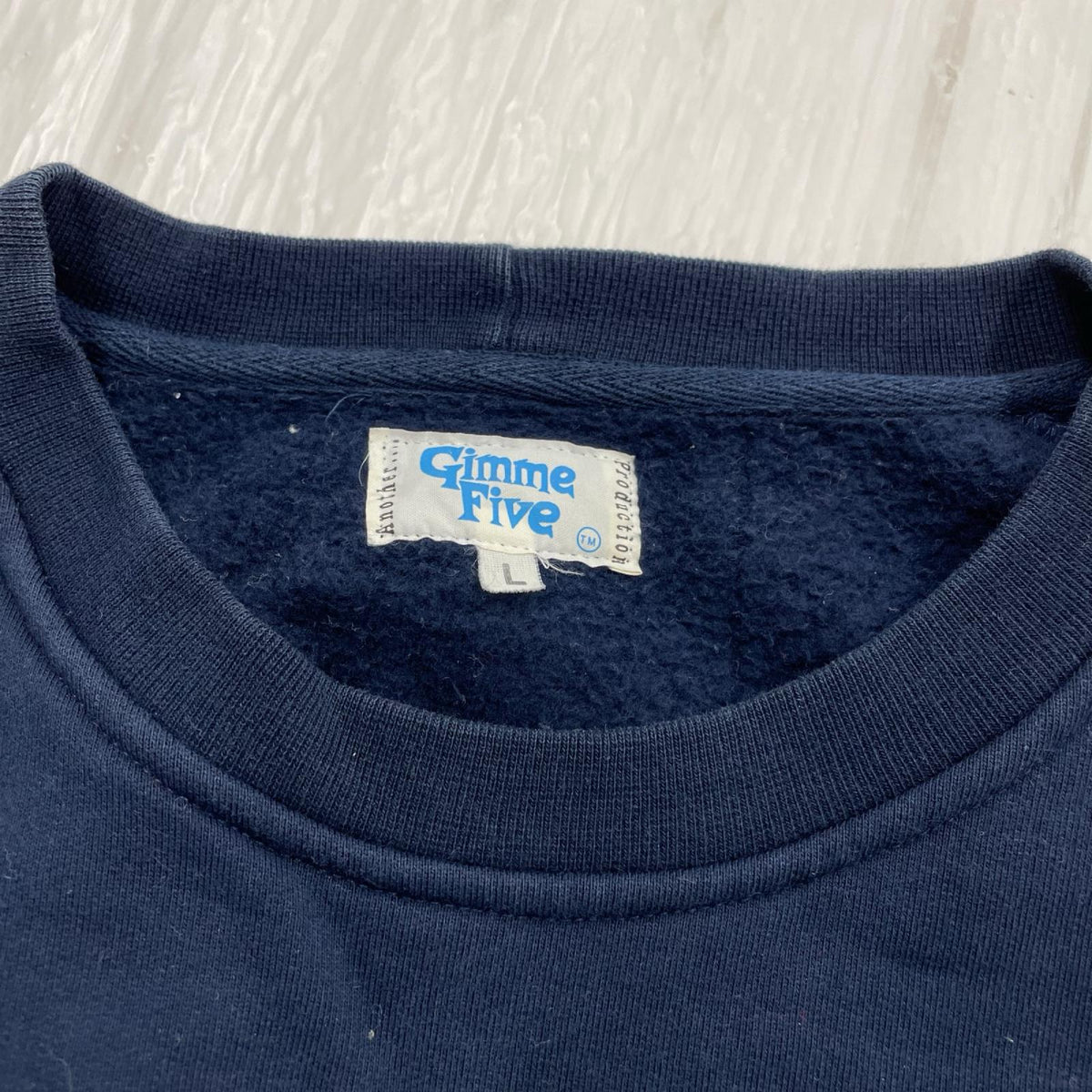 スウェット Gimme Five ﾌﾟﾘﾝﾄｽｳｪｯﾄ ﾈｲﾋﾞｰ L ネイビー