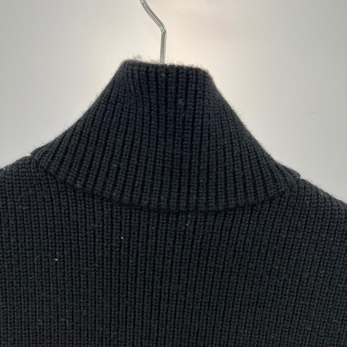 ニット Mulesing Free Wool Knit Zip Vest 黒 ブラック