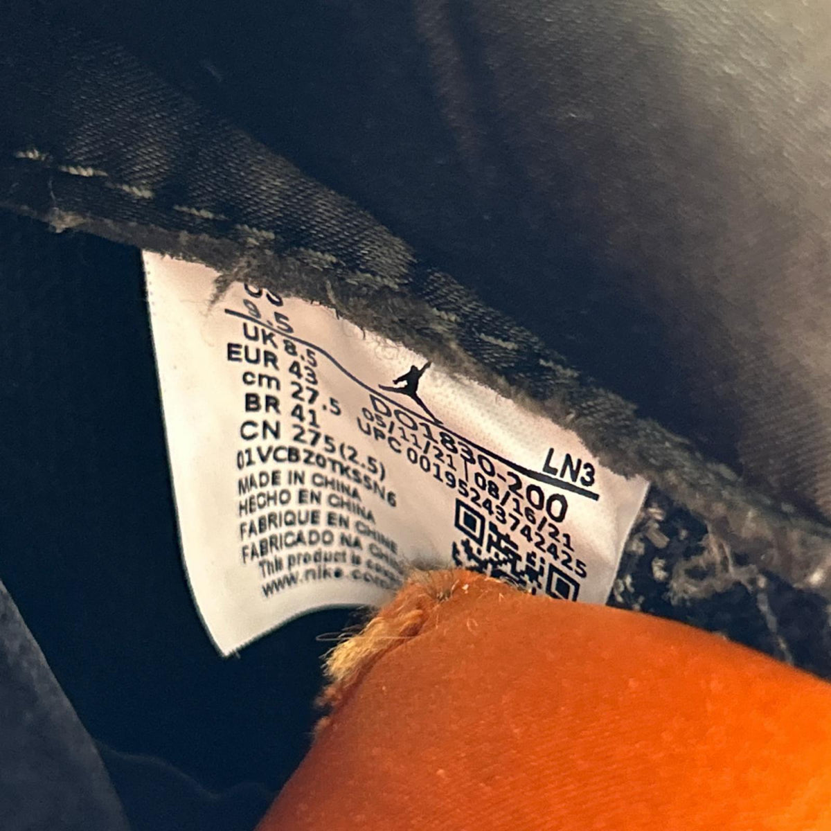 スニーカー NIKE AIR JORDAN 3 RETRO Patchwaork 27.5 27.5cm (US9 1/2 UK9 EU45)