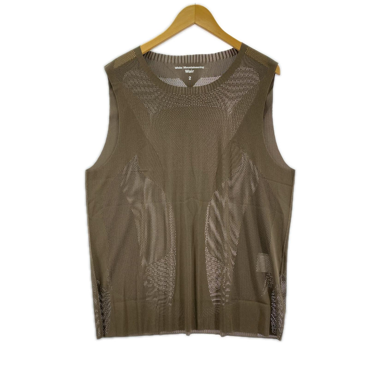 タンクトップ WHITE MOUNTAINEERING 26SS Wair SLEEVELESS KNIT 2 ﾌﾞﾗｳﾝ ブラウン