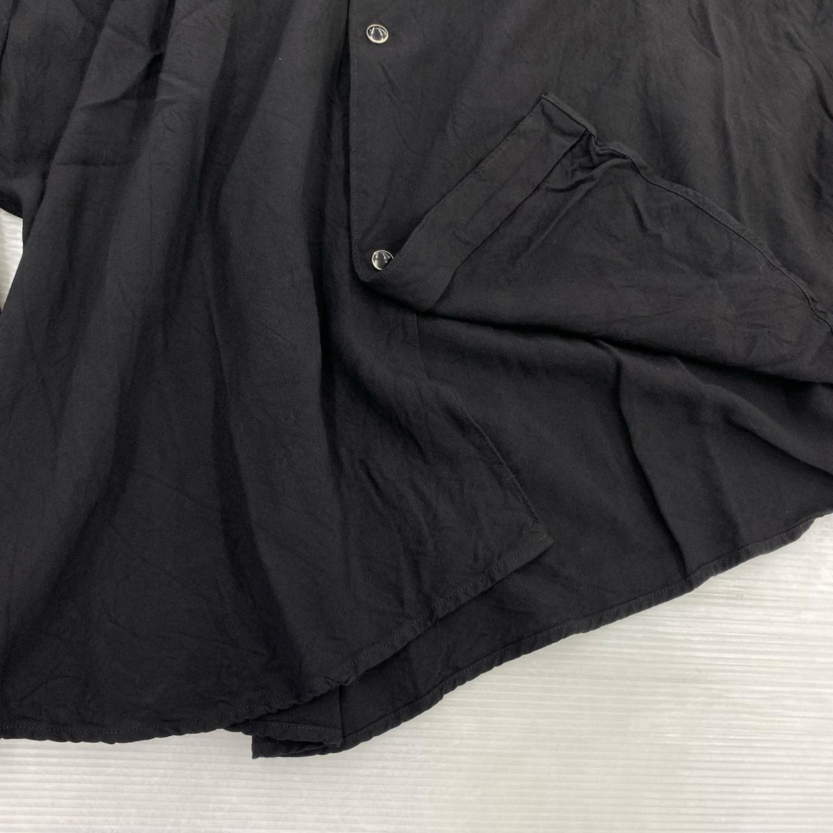長袖シャツ COMOLI 26SS ﾚｰﾖﾝｺﾓﾘｼｬﾂ 3 ﾌﾞﾗｯｸ ブラック