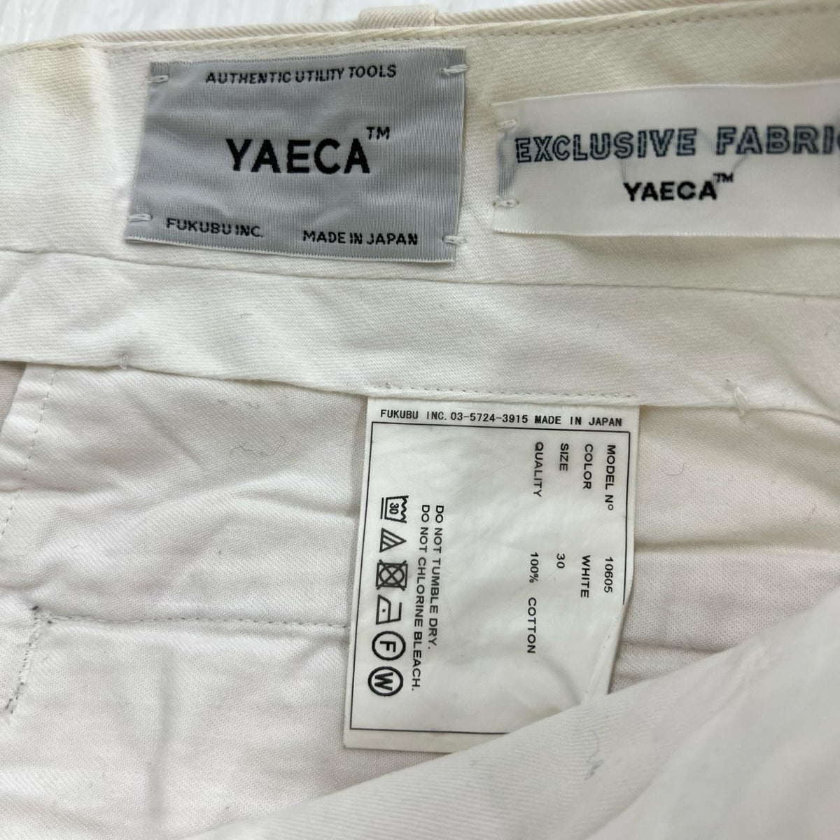 パンツ EXCLUSIVE FABRIC ﾁﾉﾊﾟﾝ 30 ホワイト