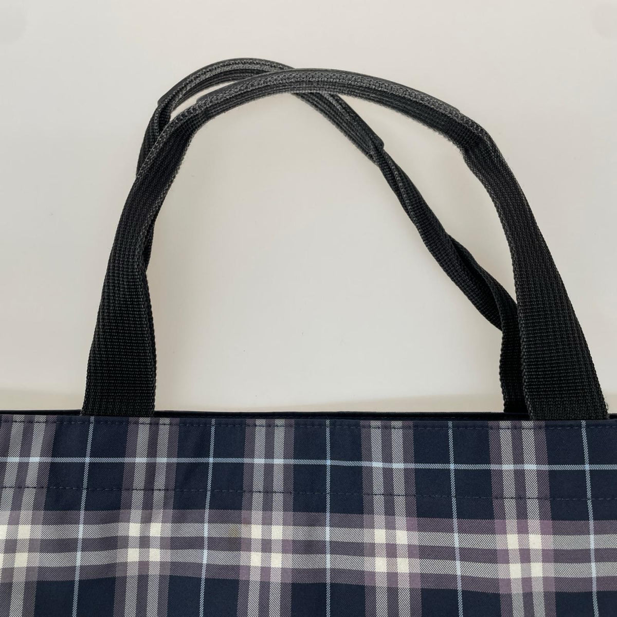 トートバッグ ﾉﾊﾞﾁｪｯｸ 青