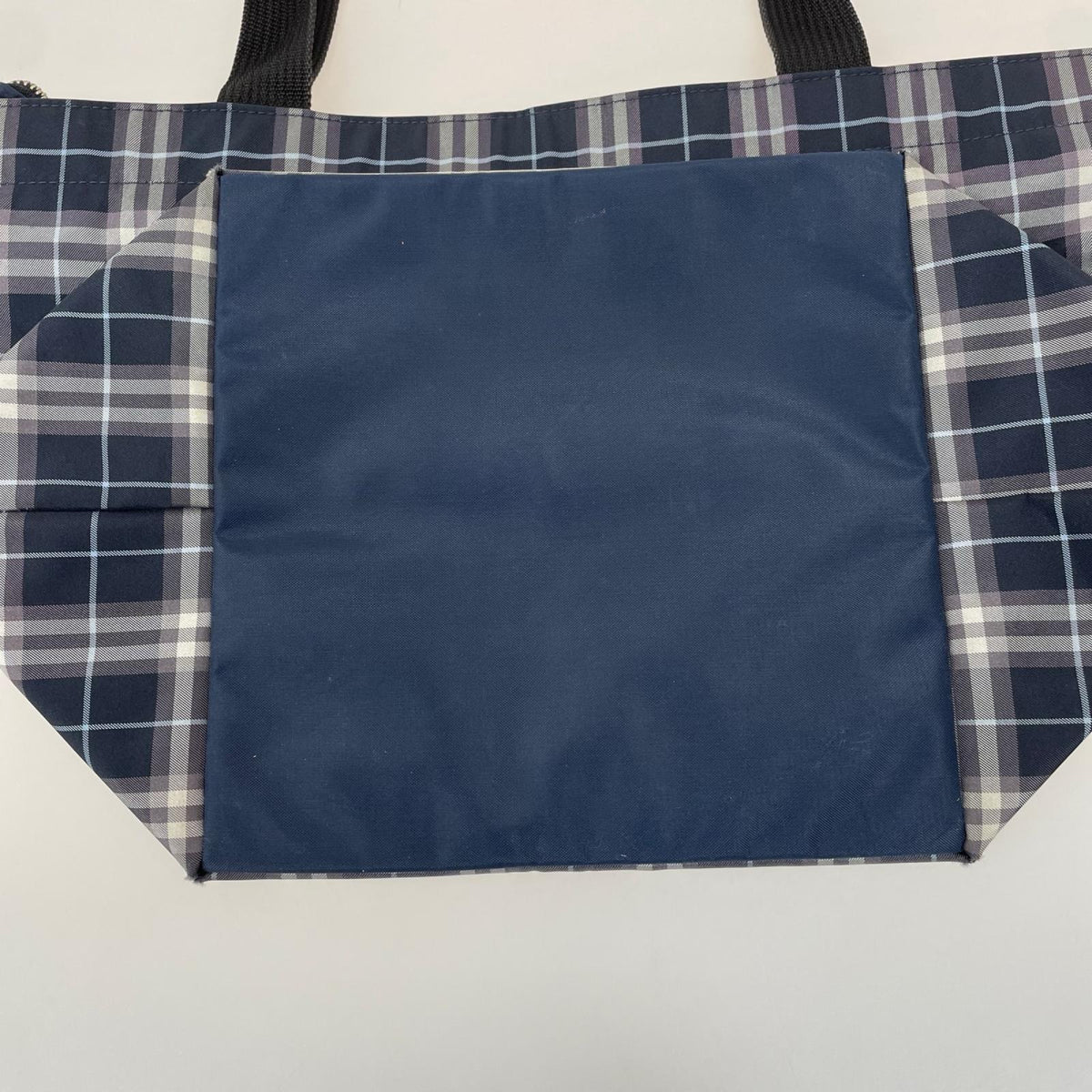 トートバッグ ﾉﾊﾞﾁｪｯｸ 青