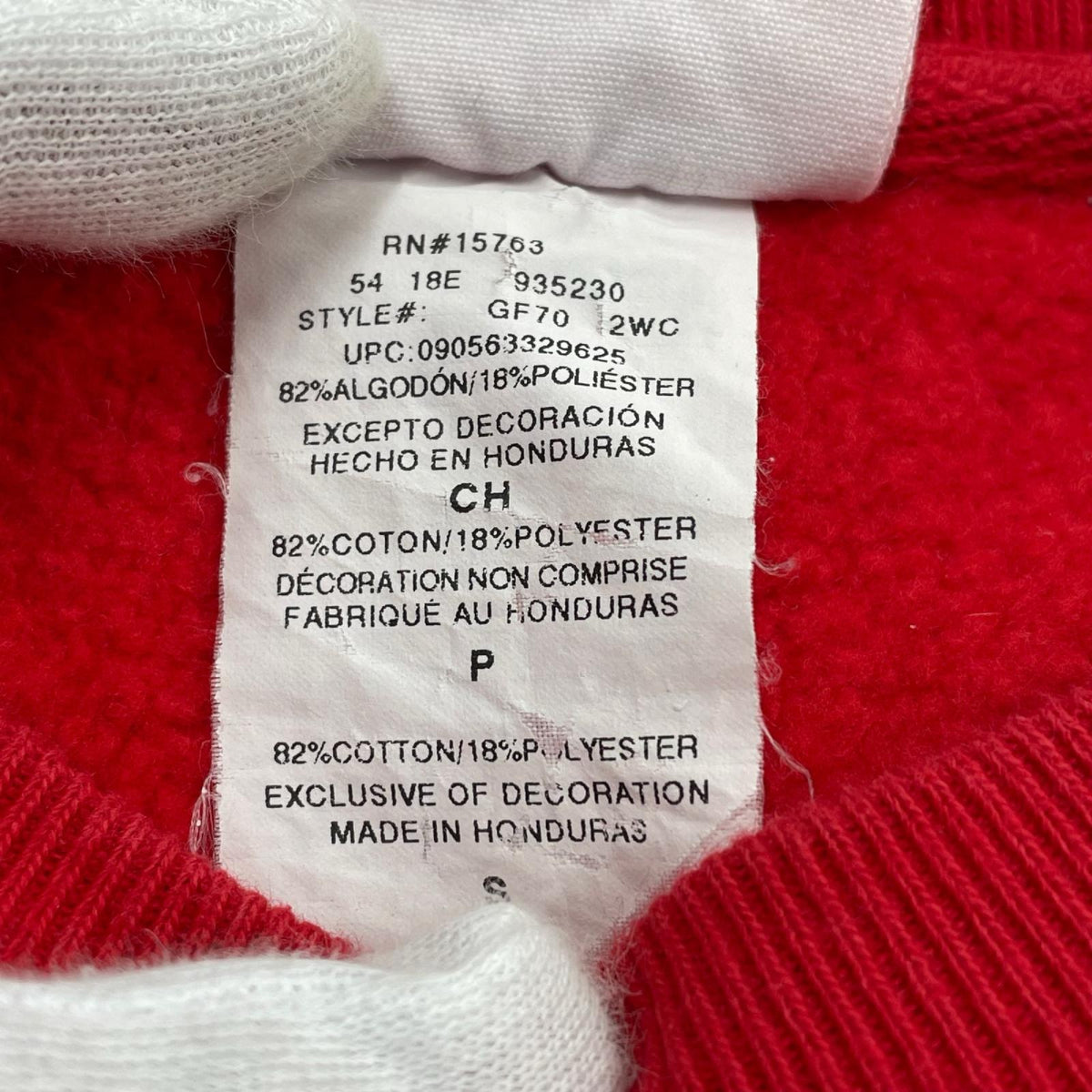 スウェット REVERSE WEAVE RED L レッド