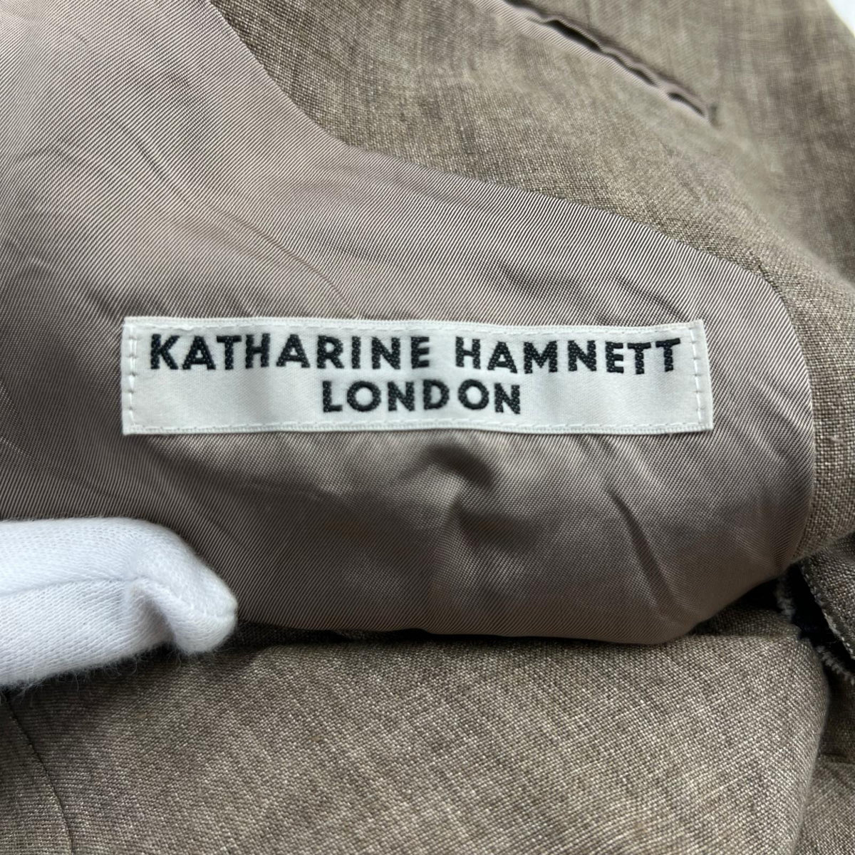 ジャケット katherine hamnett ﾘﾈﾝﾃｰﾗｰﾄﾞｼﾞｬｹｯﾄ M