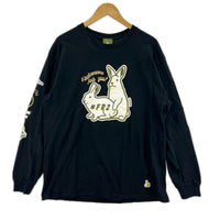 長袖Ｔシャツ ｳｻｷﾞ 黒 (L) L ブラック