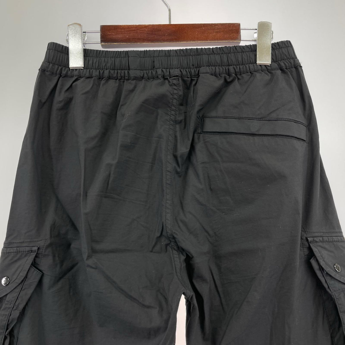パンツ ガーメントダイコットンストレッチシャーリングテーパードカーゴパンツ 29 ブラック
