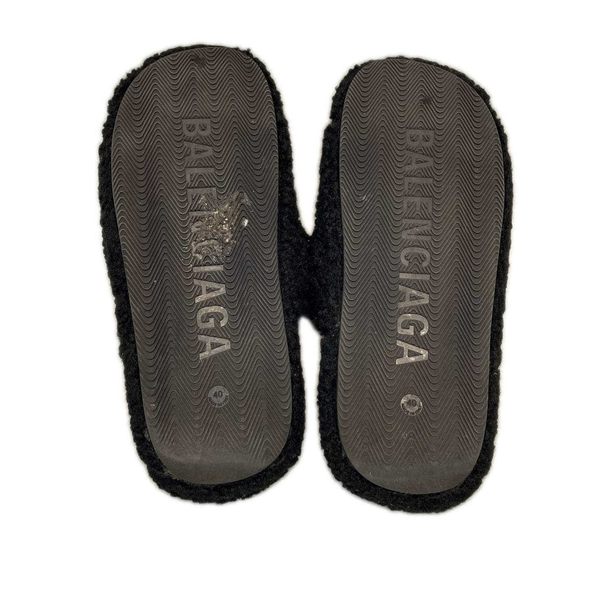 BALENCIAGA Furry オープンミュール　サンダル 25cm (US7 UK6 1/2 EU40)