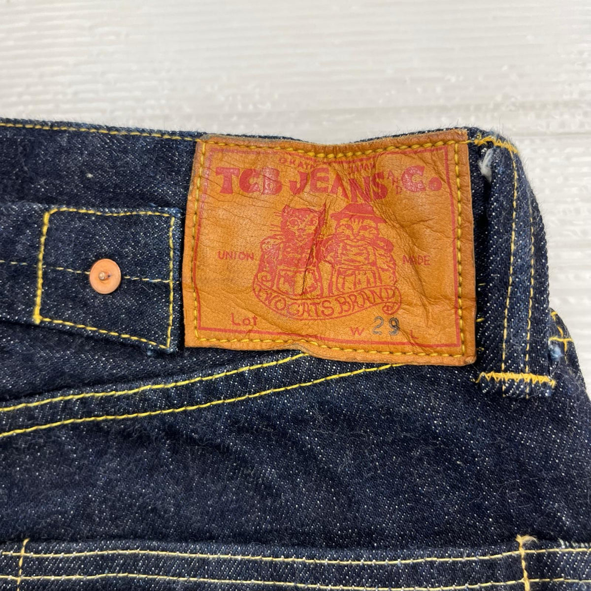 デニムパンツ 30s TCB JEANS C37ﾓﾃﾞﾙ ｲﾝﾃﾞｨｺﾞ (W33) 29 ネイビー