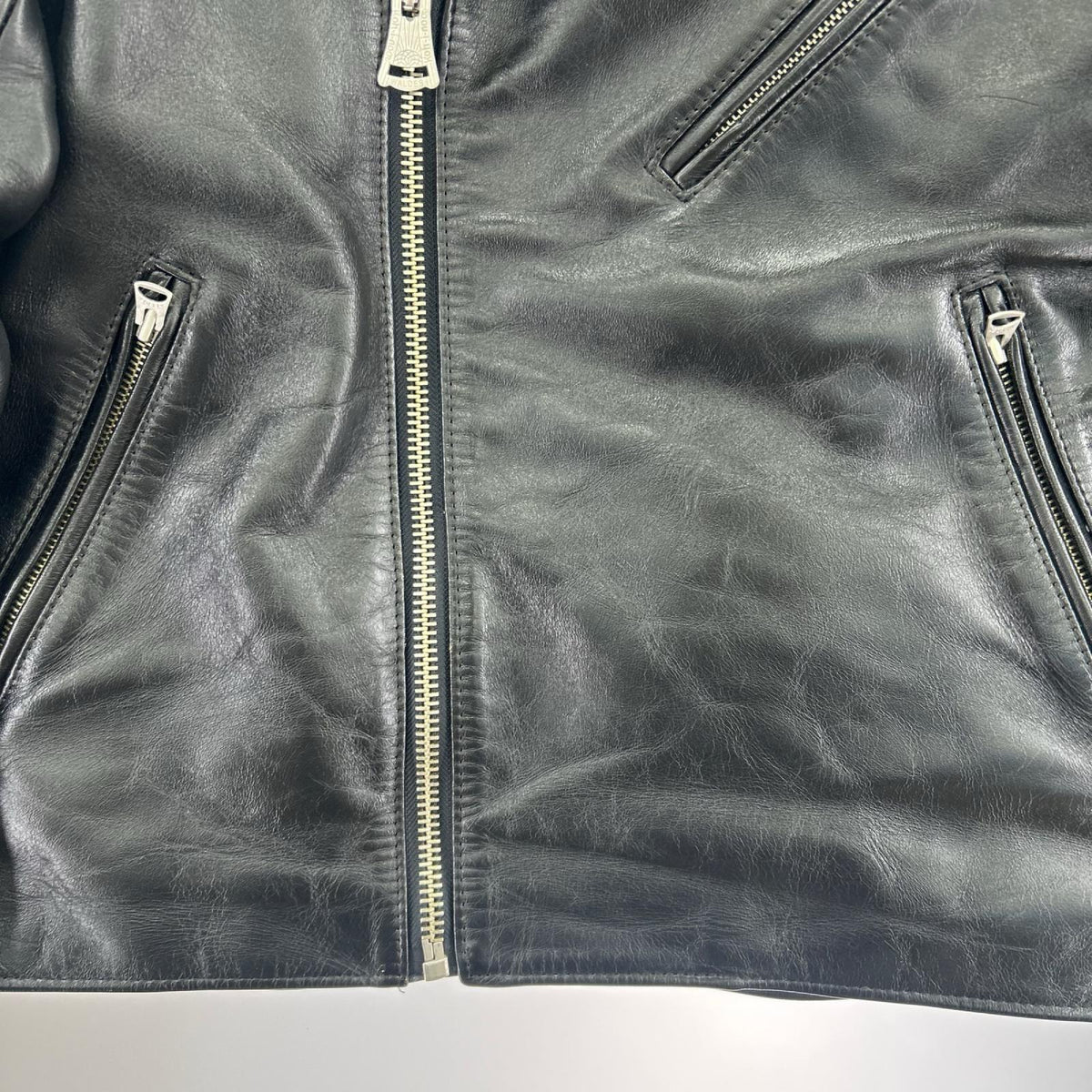レザージャケット iade leather ﾀﾞﾌﾞﾙﾗｲﾀﾞｰｽ（S) S ブラック