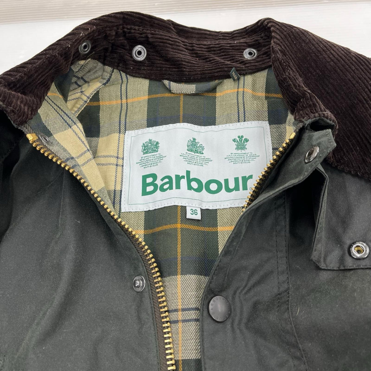 ジャケット Barbour OVERSIZE WAX BEDALE ｵｰﾊﾞｰｻｲｽﾞ ﾋﾞﾃﾞｲﾙ 36 グリーン