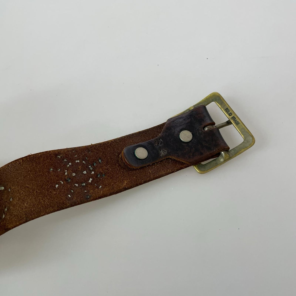 その他アクセサリー スタッズベルト ブラウン