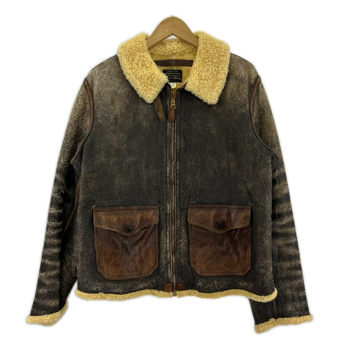 レザージャケット D-3 Shearling Filght Jacket BRW M M ブラウン