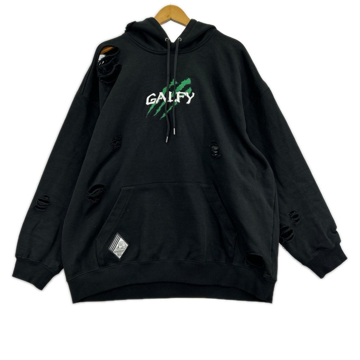 パーカー GALFY ﾀﾞﾒｰｼﾞ加工 BLK ブラック