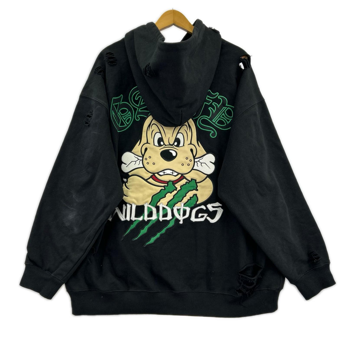 パーカー GALFY ﾀﾞﾒｰｼﾞ加工 BLK ブラック