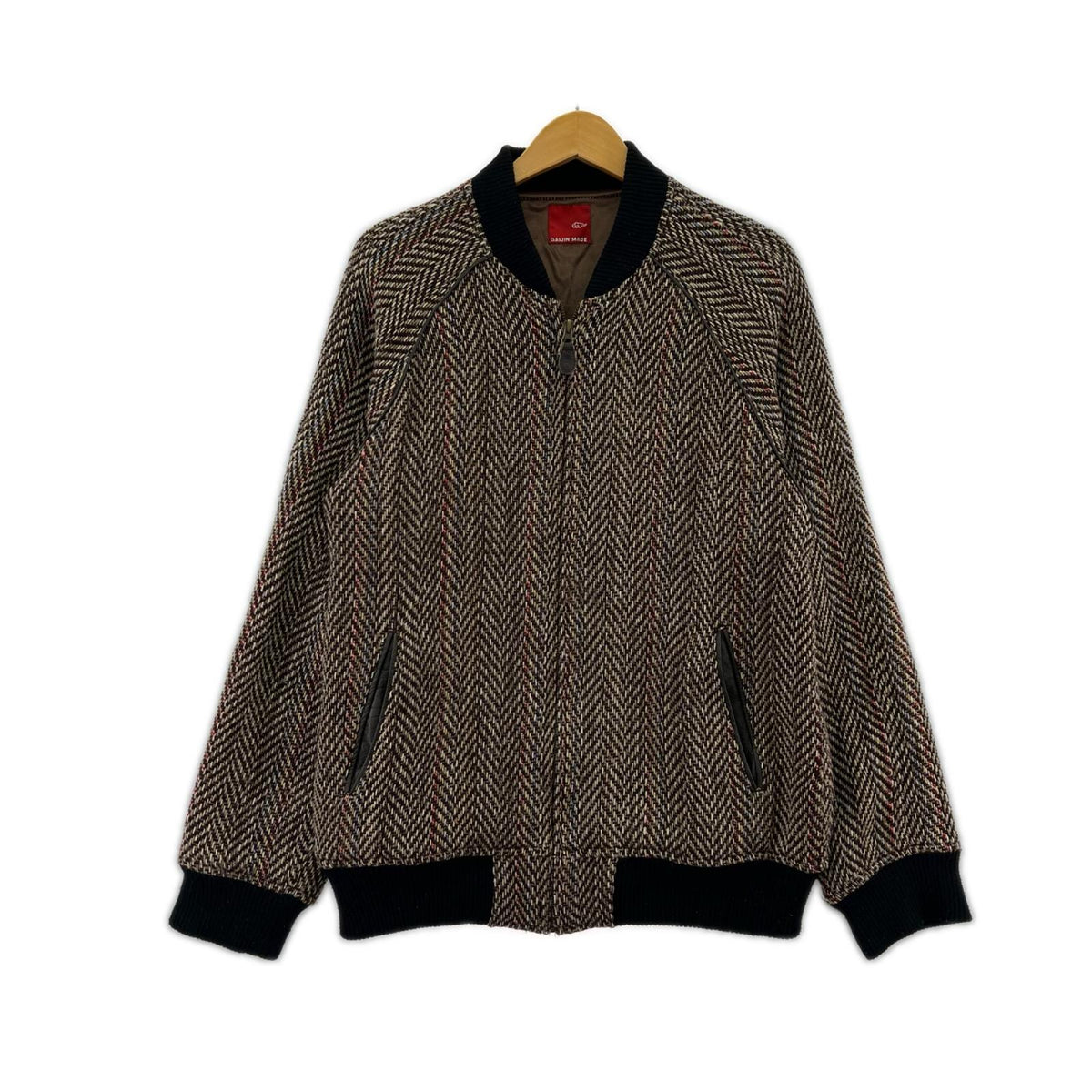 ブルゾン TWEED JACKET 茶 ブラウン