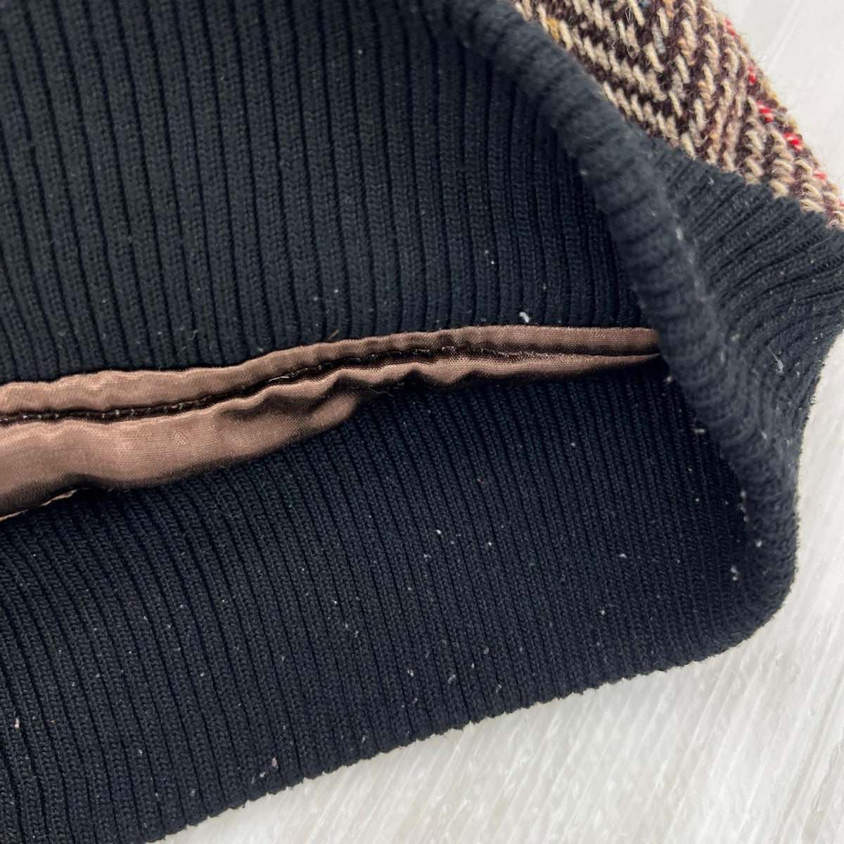 ブルゾン TWEED JACKET 茶 ブラウン