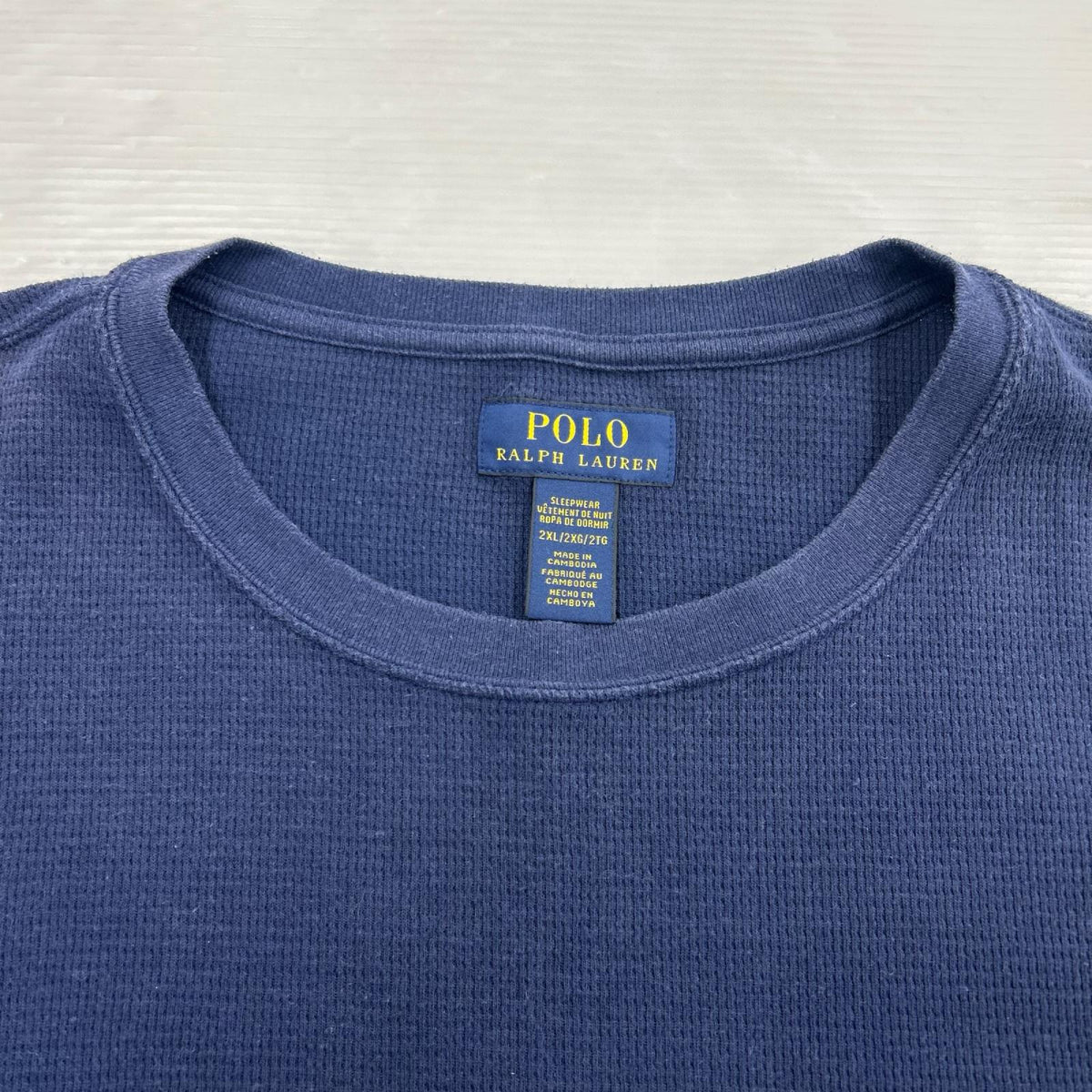 長袖Ｔシャツ ﾎﾟﾛﾍﾞｱ ｻｰﾏﾙ 紺 (2XL) ネイビー