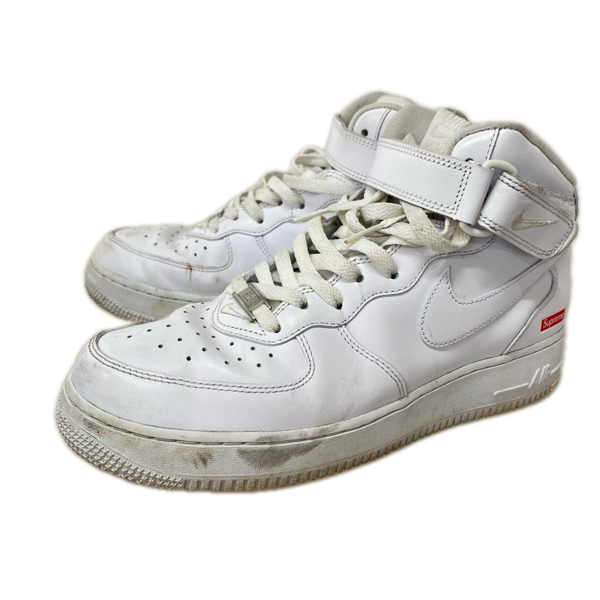 スニーカー ×SUPREME AIR FORCE 1 MID (27cm) 27cm (US9 UK8 1/2 EU44) ホワイト