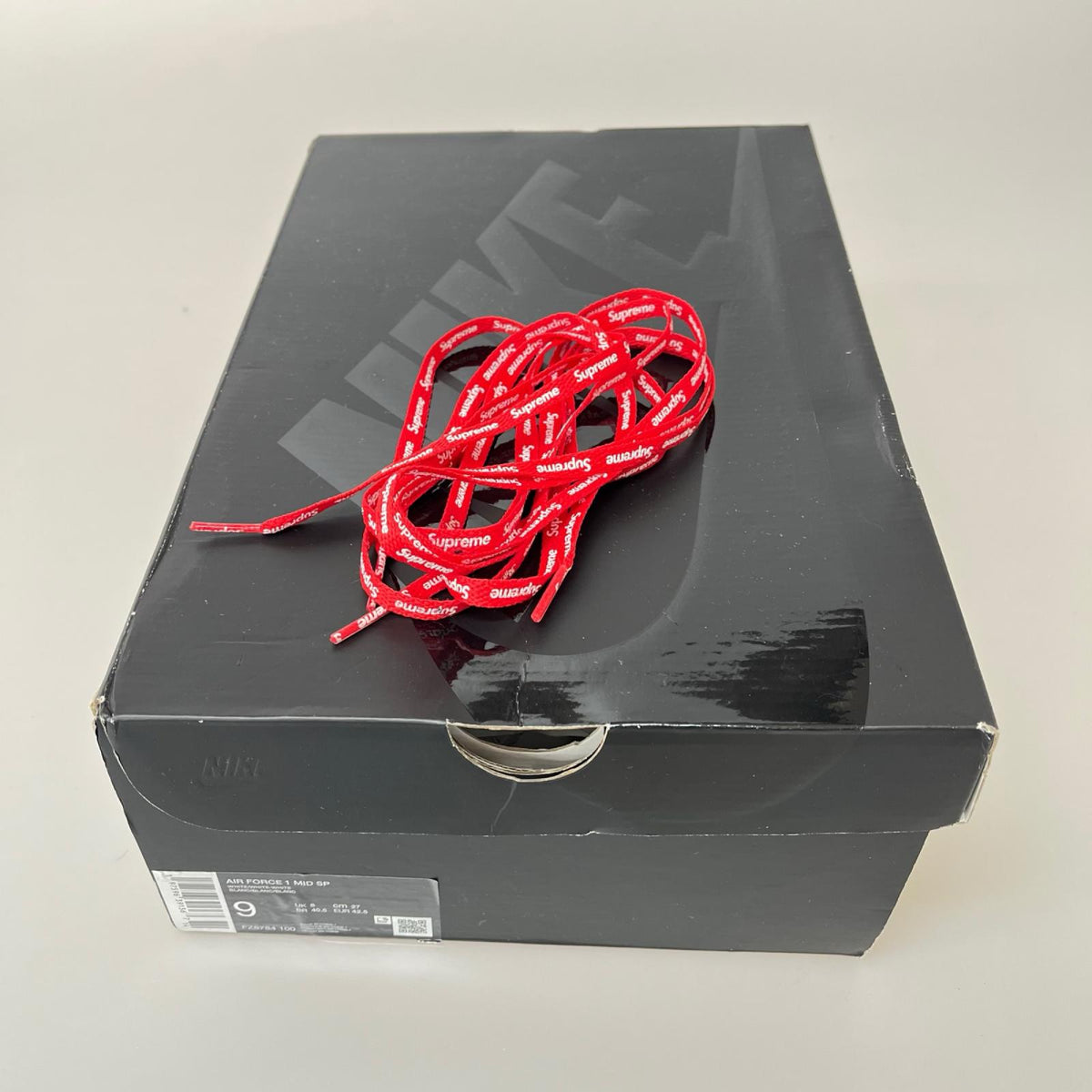 スニーカー ×SUPREME AIR FORCE 1 MID (27cm) 27cm (US9 UK8 1/2 EU44) ホワイト