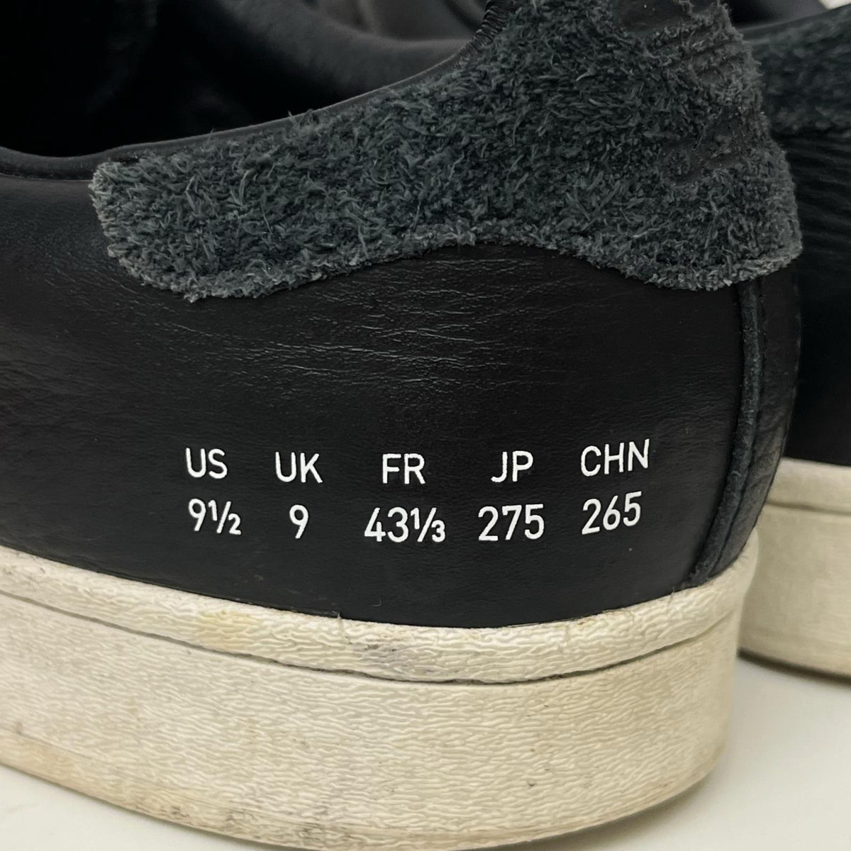スニーカー adidas SUPERSTAR ﾚｻﾞｰｽﾆｰｶｰ ﾌﾞﾗｯｸ 27.5cm (US9 1/2 UK9 EU45)