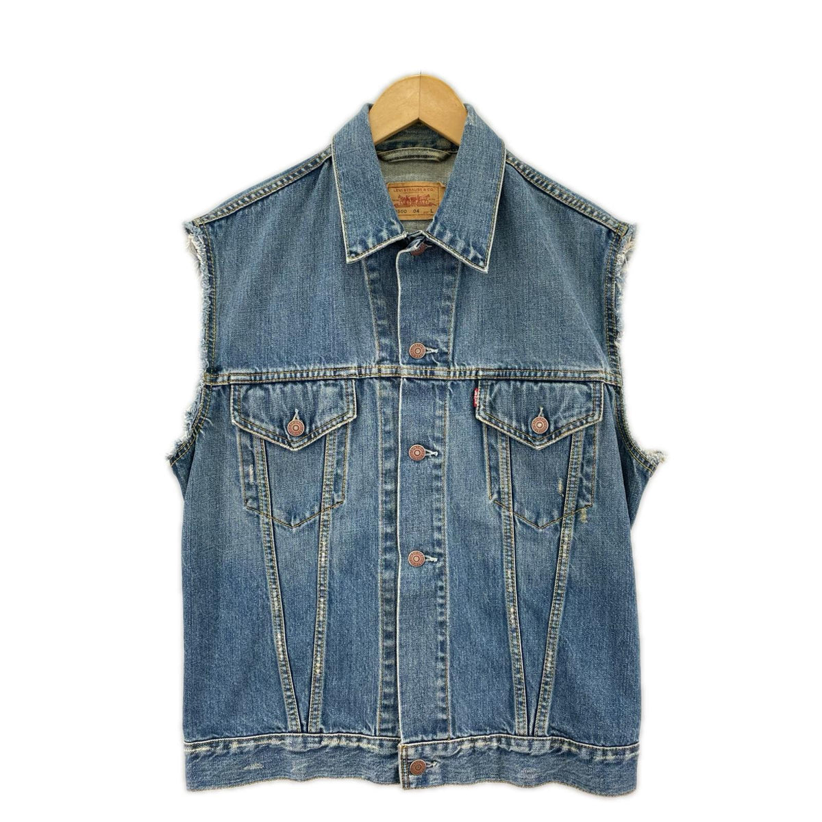 デニムジャケット Last Gang in town vintage デニムベスト L ブルー