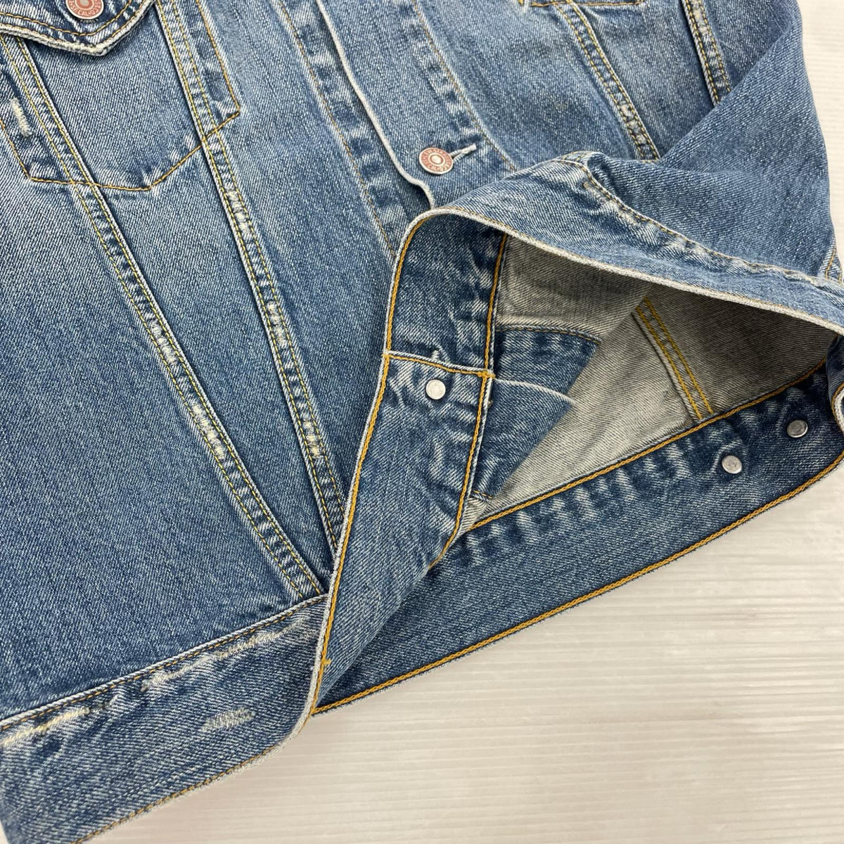 デニムジャケット Last Gang in town vintage デニムベスト L ブルー