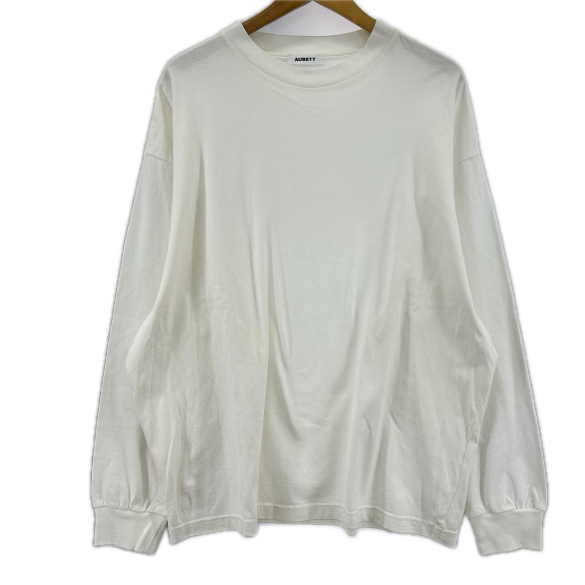 長袖Ｔシャツ AUBETT ｸﾙｰﾈｯｸ 白 (L) L ホワイト