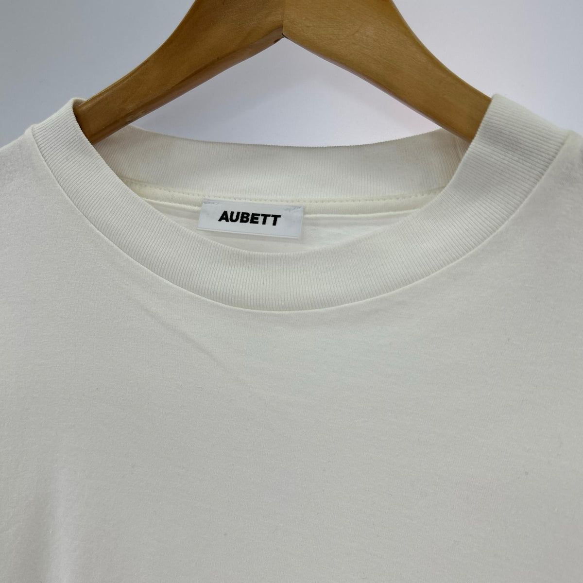 長袖Ｔシャツ AUBETT ｸﾙｰﾈｯｸ 白 (L) L ホワイト