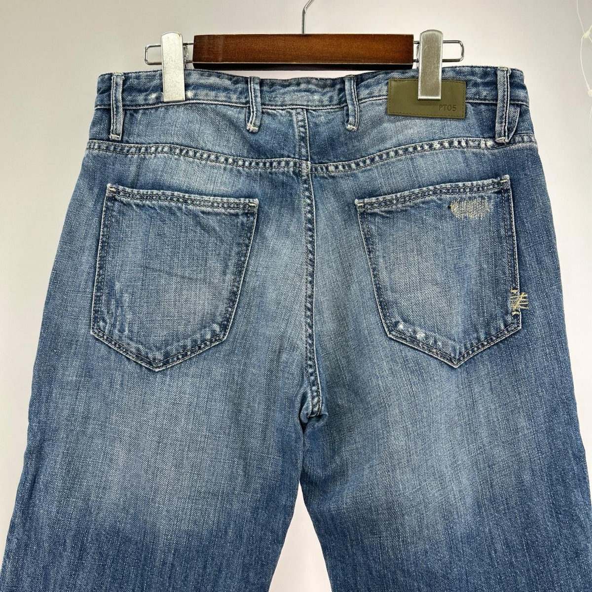 デニムパンツ REGGAE ﾘﾍﾟｱ加工ﾃﾞﾆﾑ ﾗｲﾄﾌﾞﾙｰ (29) 29 ブルー