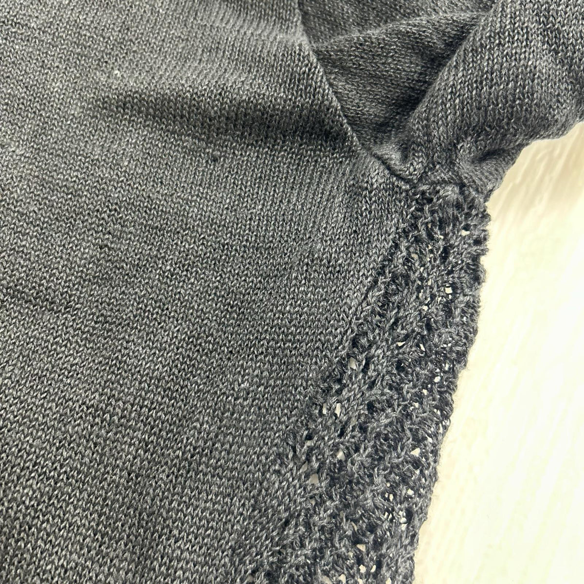 カーディガン 26SS/LACED KNIT CARDIGAN/1/ﾌﾞﾗｯｸ 2 ブラック