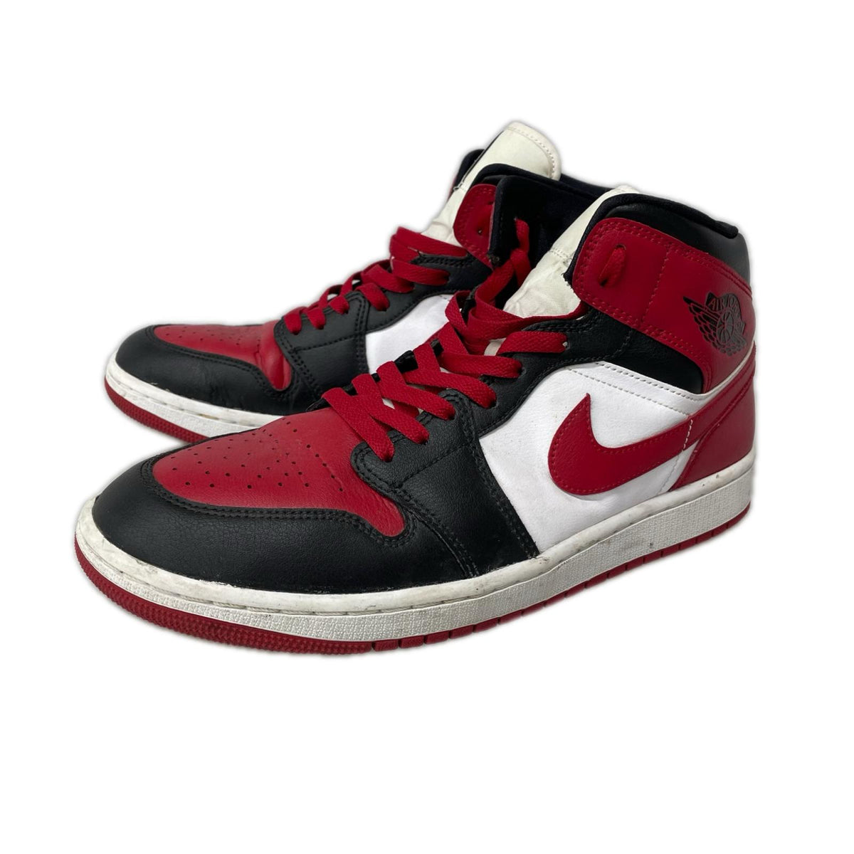 スニーカー Nike Women's Air Jordan 1 Mid Bred Toe 28.5cm (US10 1/2 UK10 EU47)