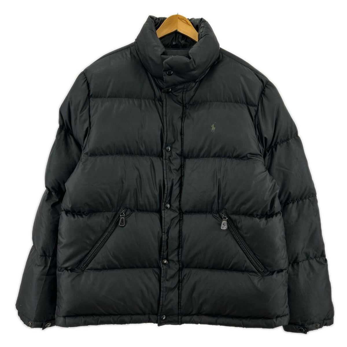 ダウンジャケット 90s ﾀﾞﾌﾞﾙｼﾞｯﾌﾟ BLK L L ブラック