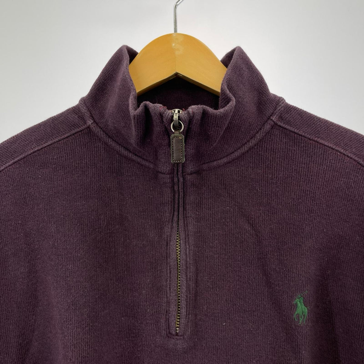 ニット POLO RALPH LAUREN ｼﾞｯﾌﾟｱｯﾌﾟﾆｯﾄ L ﾊﾟｰﾌﾟﾙ L パープル