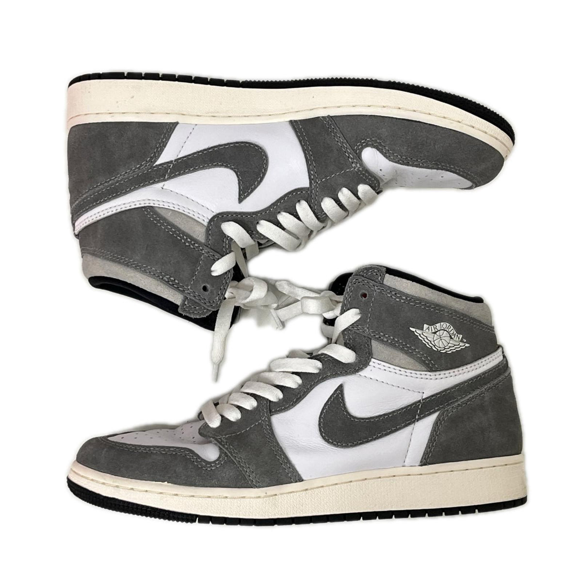 スニーカー NIKE Air Jordan 1 Retro High OG GS Black and Smoke Grey 24.5㎝ 24.5cm (US6 1/2 UK6 EU39)