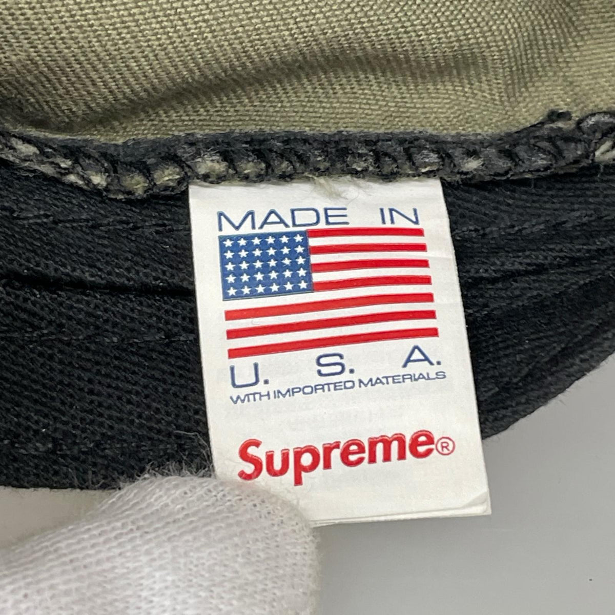 キャップ Washed chino twill camp cap カーキ