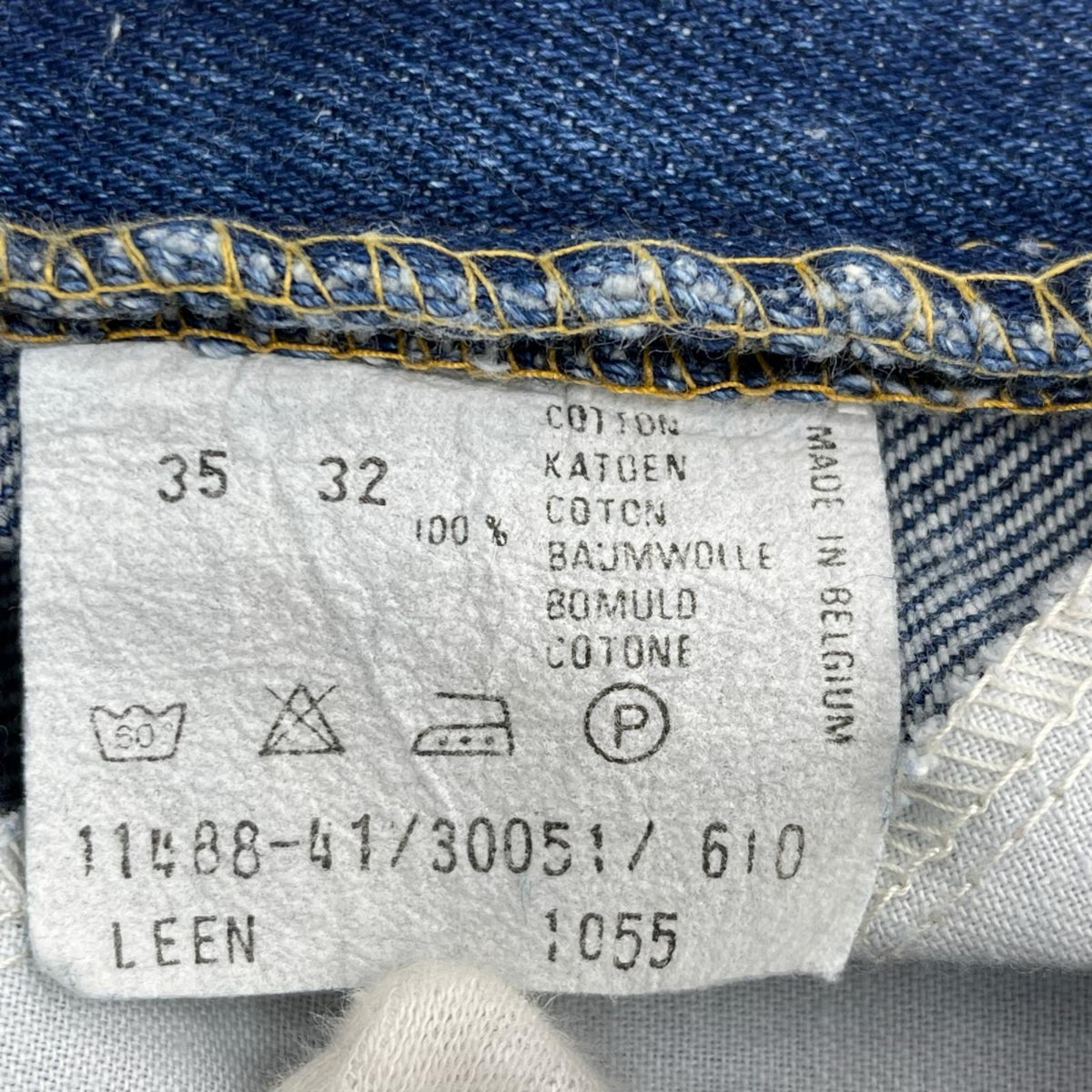 デニムパンツ Lee ﾍﾞﾙｷﾞｰ製 ﾌﾞｰﾂｶｯﾄﾃﾞﾆﾑ 42TALON 35/32 ブルー