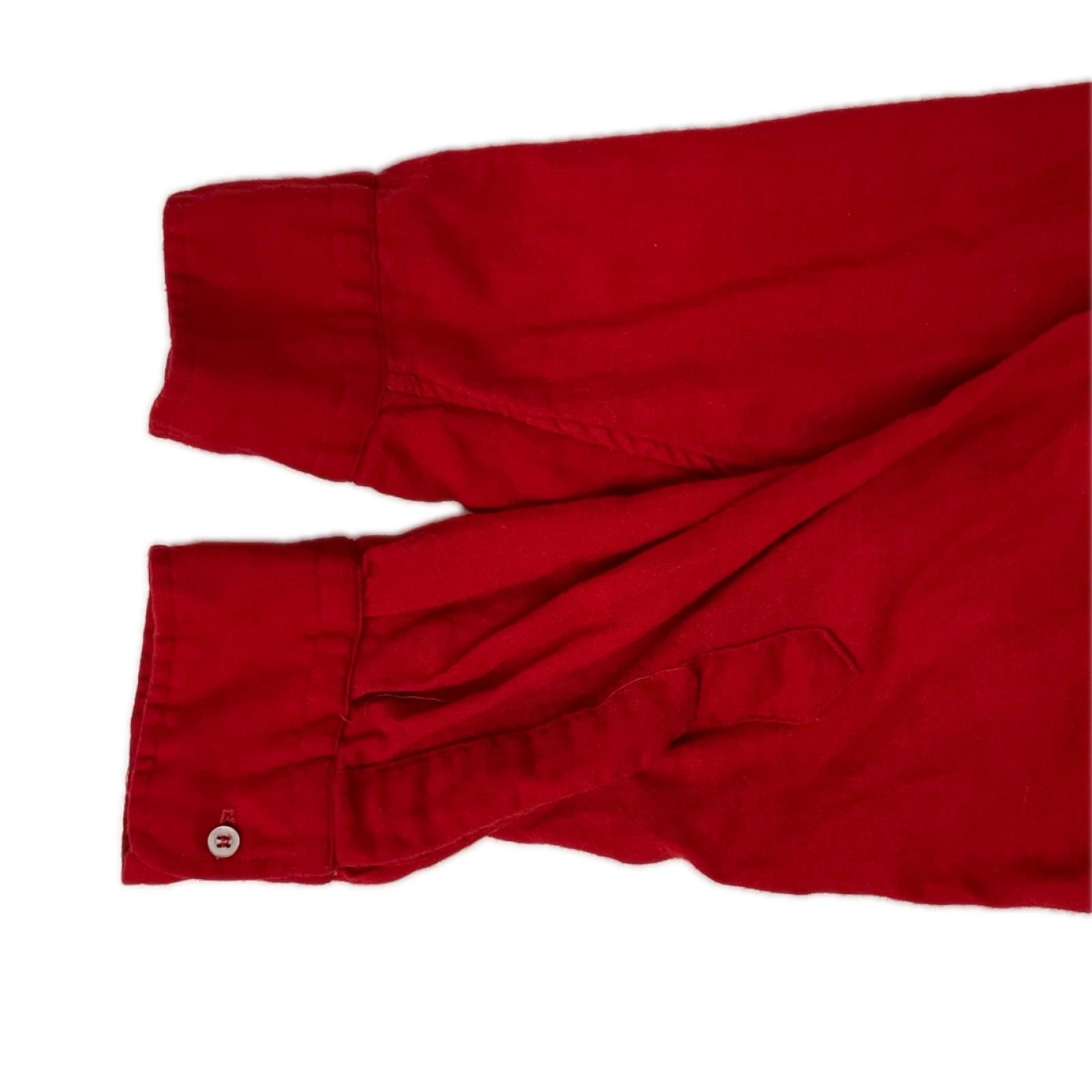長袖シャツ Brooks Brothers 60s ｺｯﾄﾝｳｰﾙ 6ﾎﾞﾀﾝ ﾌﾗﾝﾈﾙｼｬﾂ 16 1/2 ﾚｯﾄﾞ