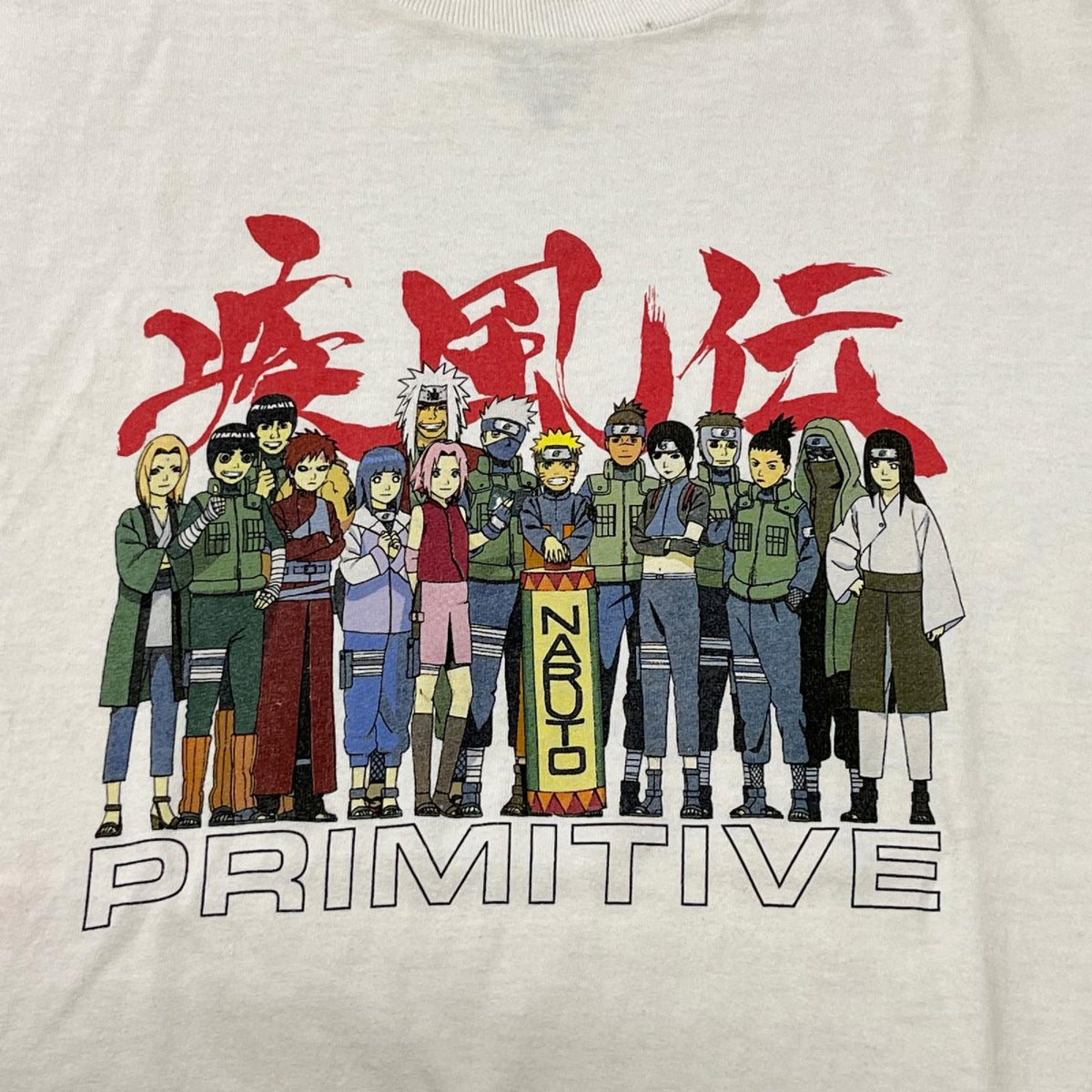 半袖Ｔシャツ 00s NARUTO 疾風伝 PRIMITIVE 集合Tee L ﾎﾜｲﾄ L