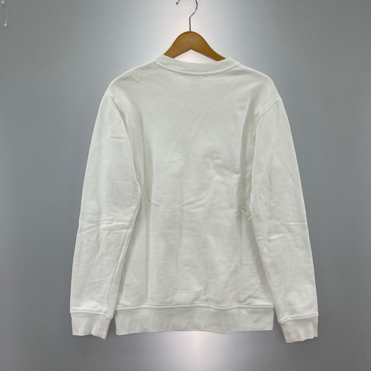 スウェット SHIRT ﾎﾜｲﾄﾏｽｸﾌﾟﾘﾝﾄｽｳｪｯﾄ M M ホワイト