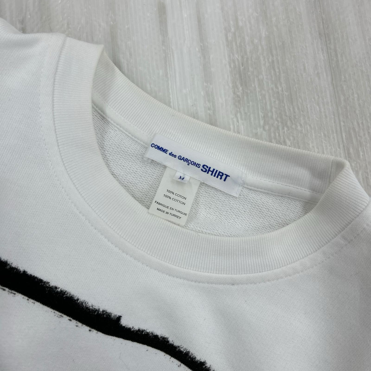 スウェット SHIRT ﾎﾜｲﾄﾏｽｸﾌﾟﾘﾝﾄｽｳｪｯﾄ M M ホワイト