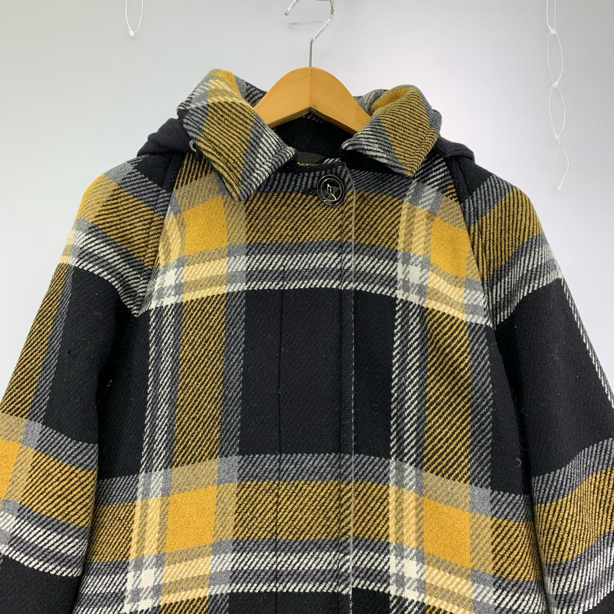 その他アウター チェックロングコート