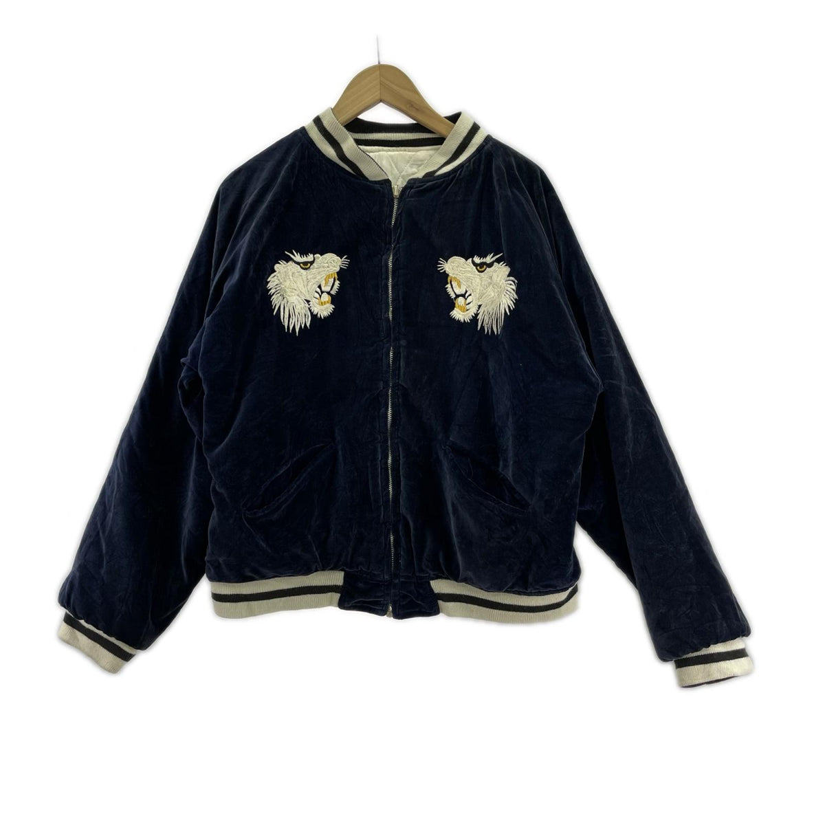 ジャケット 70s~80s 別珍 ﾘﾊﾞｰｼﾌﾞﾙ 虎鷲 ｽｶｼﾞｬﾝ
